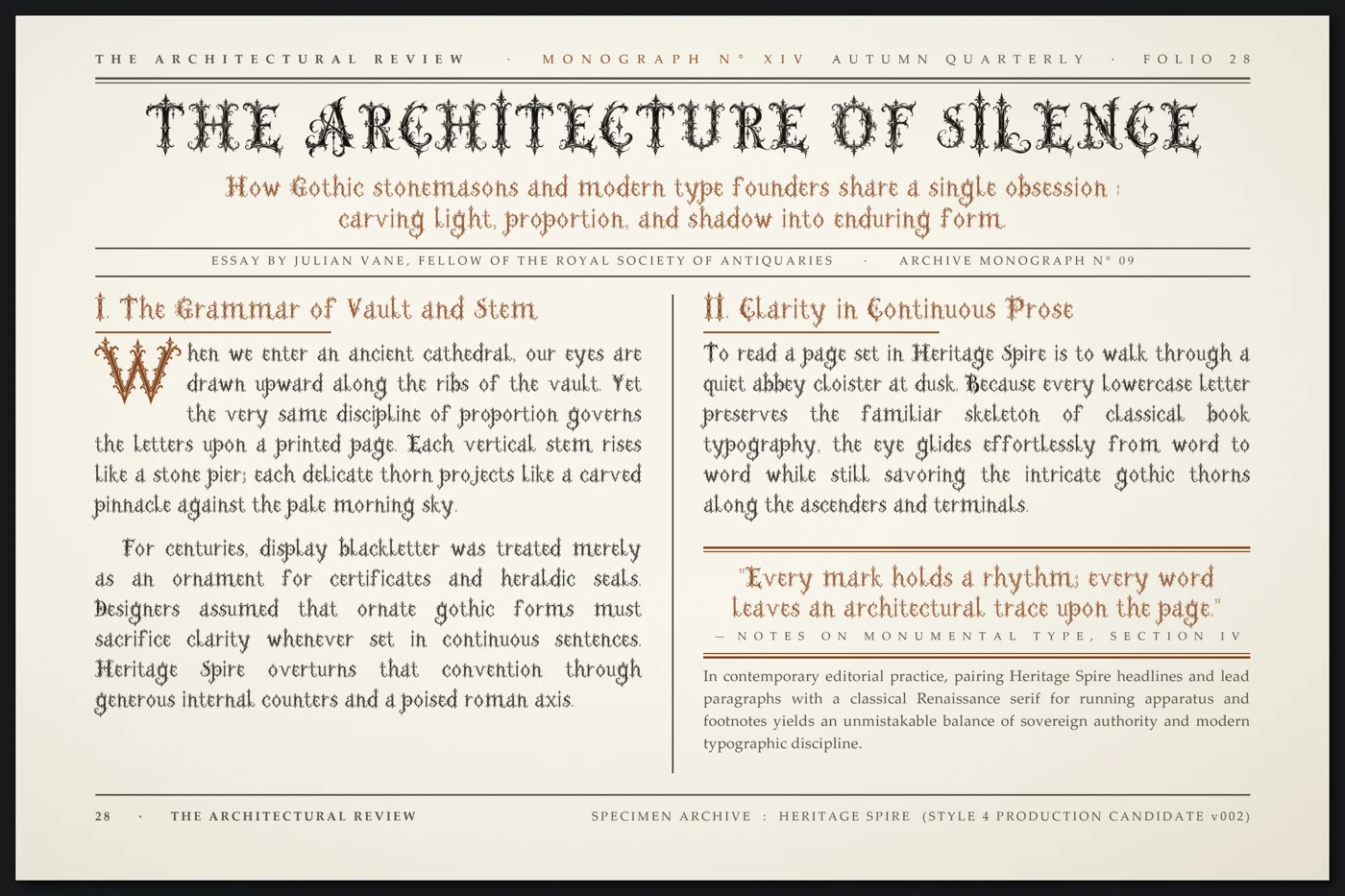 Two-column editorial specimen