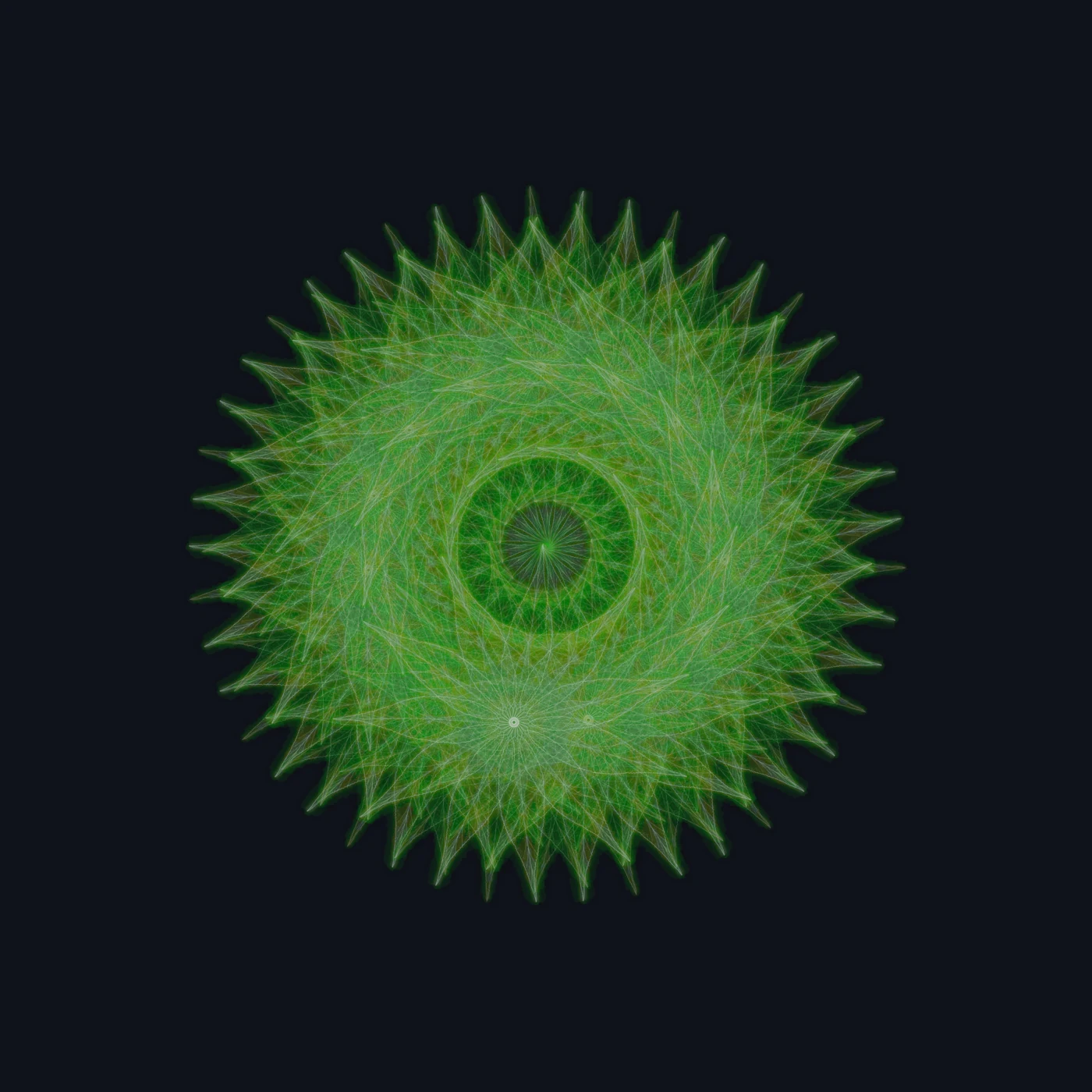 柳の葉脈から生まれた緑の模様