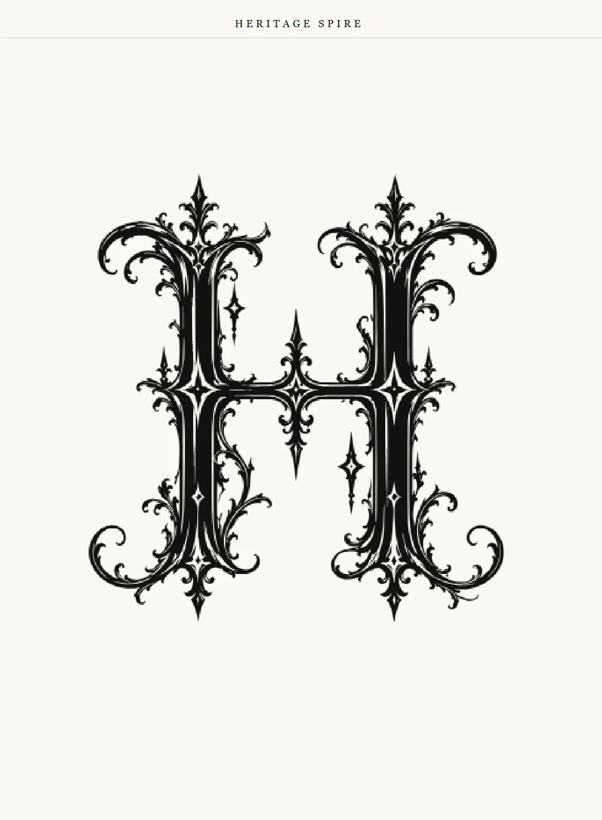 H / source letterform