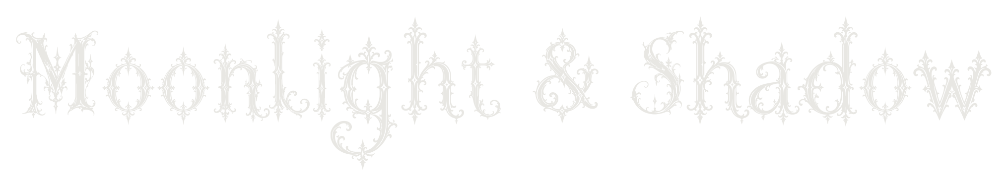 Moonlight & Shadow — Heritage Spireの大文字・小文字見本
